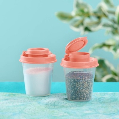 Tupperware Tupper Mini Salt & Pepper Shakers Midgets Set Color varies NEW