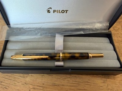 ''Pilot Capless Decimo 18K Fountain Pen Watarase Land Marble Brown F Nib Unused ''