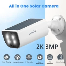 Wansview 2K 3MP Wireless Solar Security Camera Wifi Home Outdoor Humna Detection