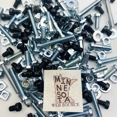 6.2 oz of Modern Meccano Erector Set Bulk Hardware - Screws, Nuts, Washers NEW