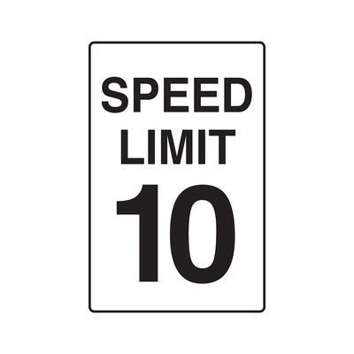 SPEED LIMIT 10 Sign Or Decals driving car racing slow driver race