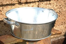 Zinkwanne,mit Henkeln,Pflanzgefäß,Miniteich,ca.36cm Durchmesser,Art.oz69