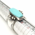Vintage Southwestern Sterling Silver Turquoise Band Ring Size 9 Signed 13.8g #24 — photo 9