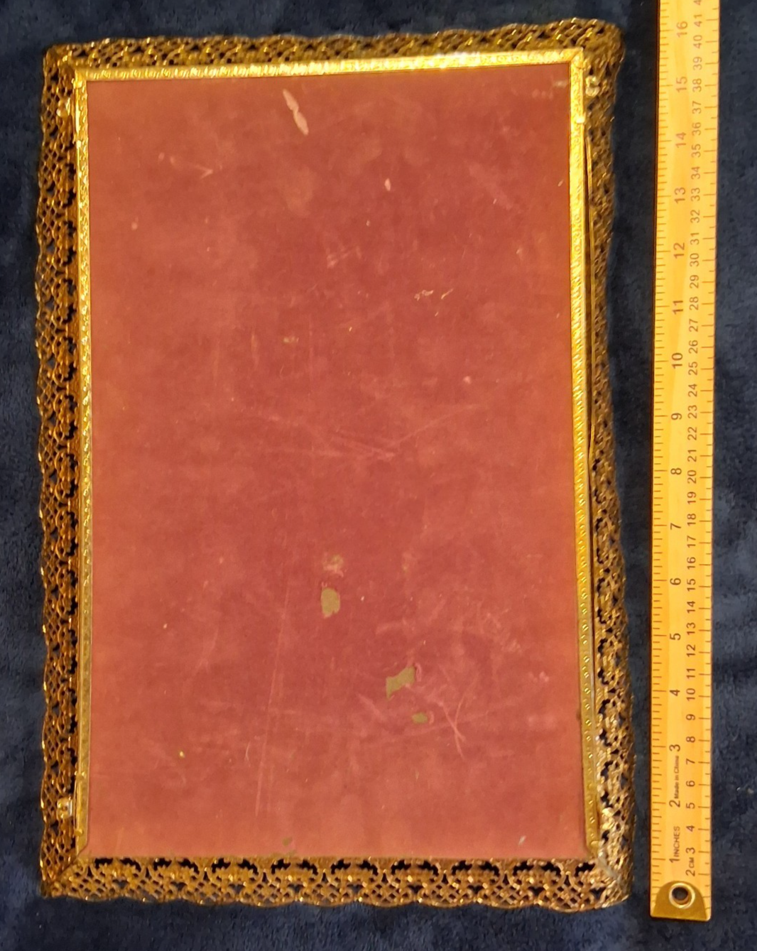 Vintage Gold Ormolu Filigree Mirrored Dresser Tray Vanity Perfume ...