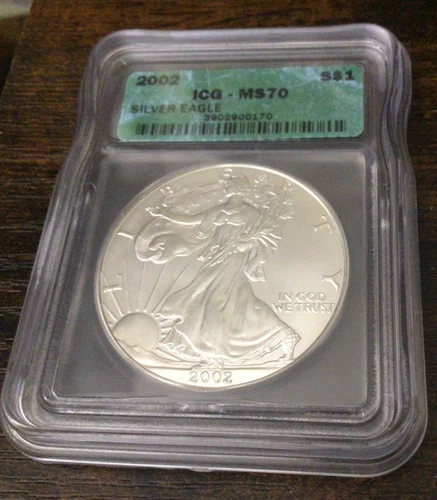 2002 American Silver Eagle Coin MS - ICG