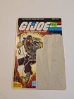 FULL CARD BACK ONLY- NO FIGURE - GI Joe Alpine 1985 Vintage