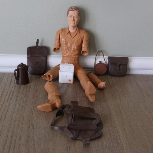 JOHNNY WEST! Vintage MARX Cowboy Action Figure & accessories for Parts or Repair