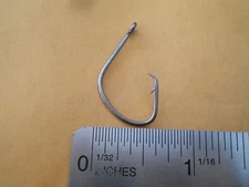 50 OCTOPUS FISHING HOOKS, SPORT CIRCLE, SIZE  #1/0  BLACK NICKLE, CARBON STEEL.