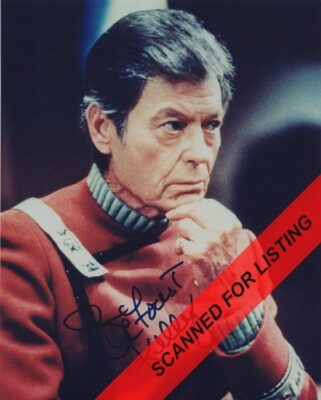 STAR TREK DeForest Kelly as Dr. Bones McCoy Autograph Reprint 8X10 ...