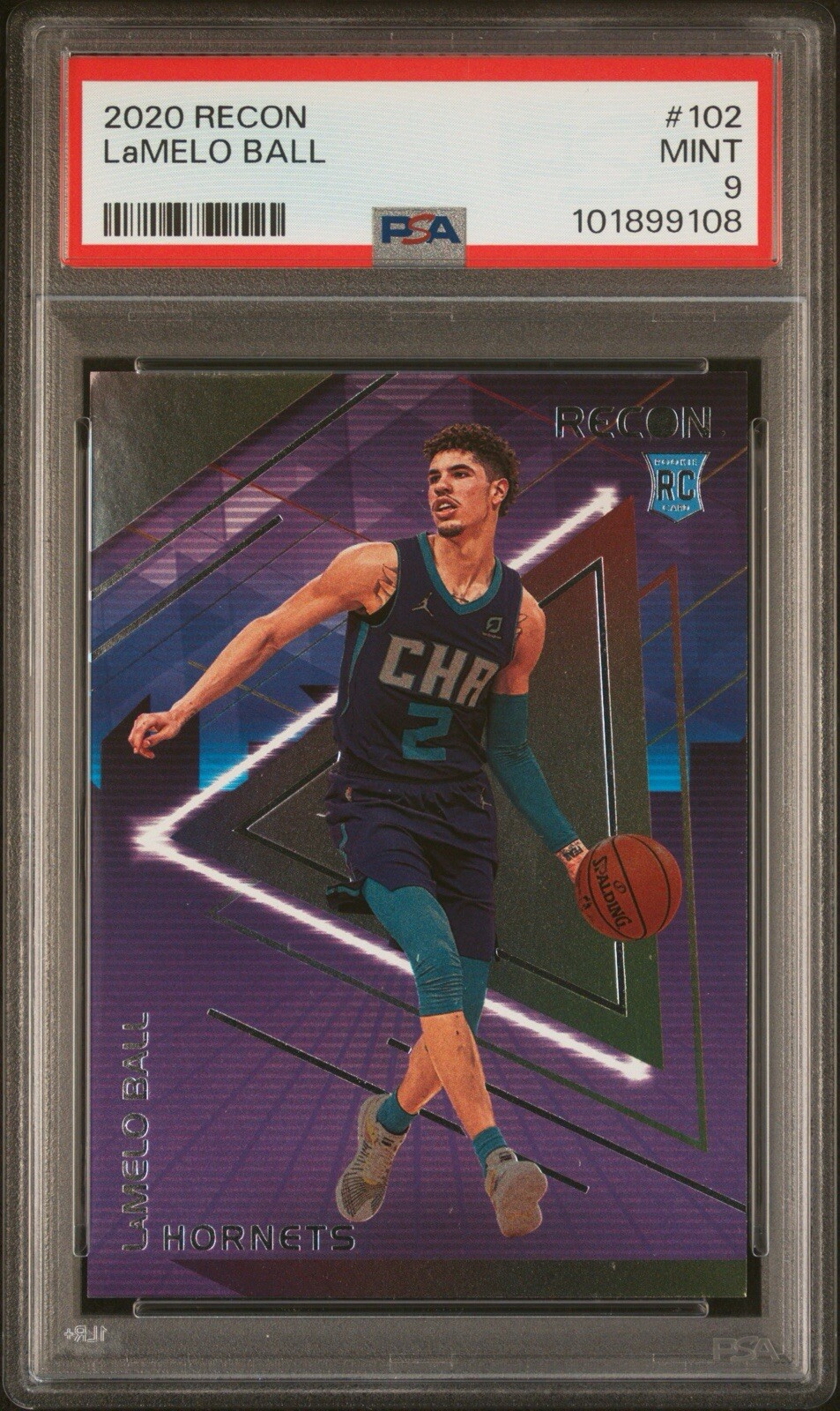 LaMelo Ball 2020-21 Panini Recon #102 RC Charlotte Hornets PSA 9