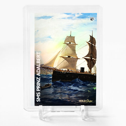 SMS PRINZ ADALBERT Holographic Card 2023 GleeBeeCo Holo Ships 1879 #1944 - Picture 1 of 2