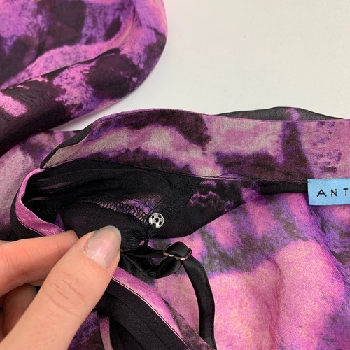 Antonio Melani Slip Dress Womens 0 Silk Abstract 2 Piece Bracelet Sleeve *READ - Picture 14 of 15