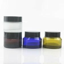 15g 30g 50g Glass Cosmetic Face Cream Lip Balm Sample Container Jar Pot 1X ~10X 