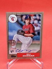Eli Morgan 2022 Topps Series 2 RC #87BA-EMO 1987 On Card Auto Black SP 19/50