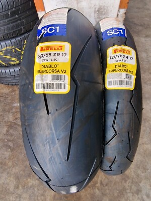 Coppia 120/70 ZR17 58W SC1 200/55 ZR17 78W SC1 PIRELLI SUPERCORSA