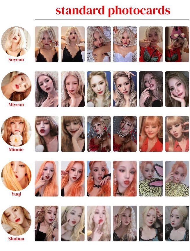 G)I-DLE GIDLE 5TH MINI ALBUM I LOVE STANDARD VER PHOTOCARD