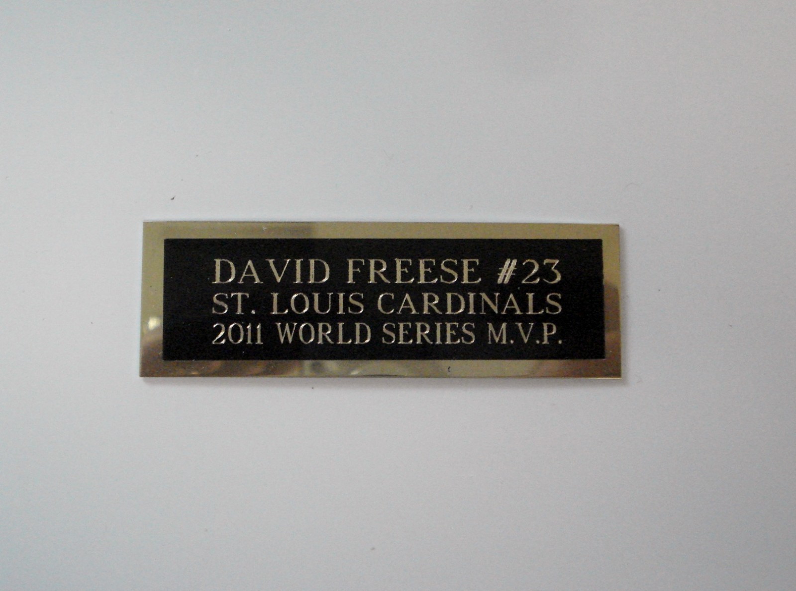David Freese St. Louis Cardinals Nameplate For A Signed Baseball Ball Cube 1 X 3