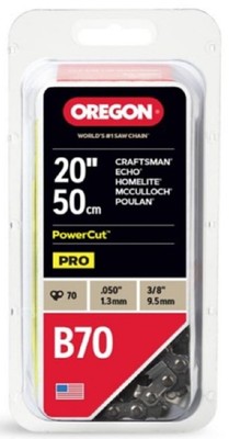 Oregon B70-21 Power Cut Full Chisel Chainsaw Chain - 20 in. 70 Drive Link
