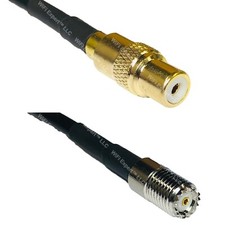 LMR240UF RCA FEMALE to MINI UHF FEMALE Coax RF Cable USA-Ship Lot