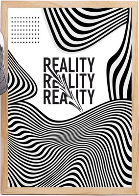 Typography Print, Wavy Wall Print, Distorted Reality Wall Print