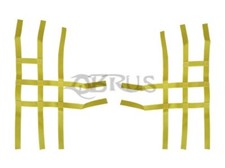QBRUS Yellow Nerf Bar Webbing to fit Yamaha YFM250R Quad Bike Parts