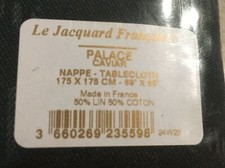 Nappe Carrée Le Jacquard Français Fleur De Givre – 120x120cm – Coton Bleu