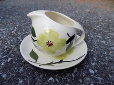 Vtg HTF Blue Ridge Pottery Dogwood Fat 3.75" Pitcher & 5.5" bowl Plate Floral Pr