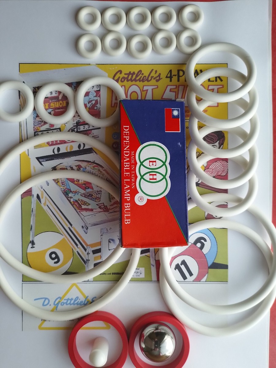 Kit Complet Flipper Gottlieb Spin Wheel Avec Bille, Ampoule, élastiques - Neuf