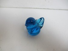 Vintage Bluebird Of Happiness Signed Leo Ward Terra Studios Blue Glass 1997 Baby