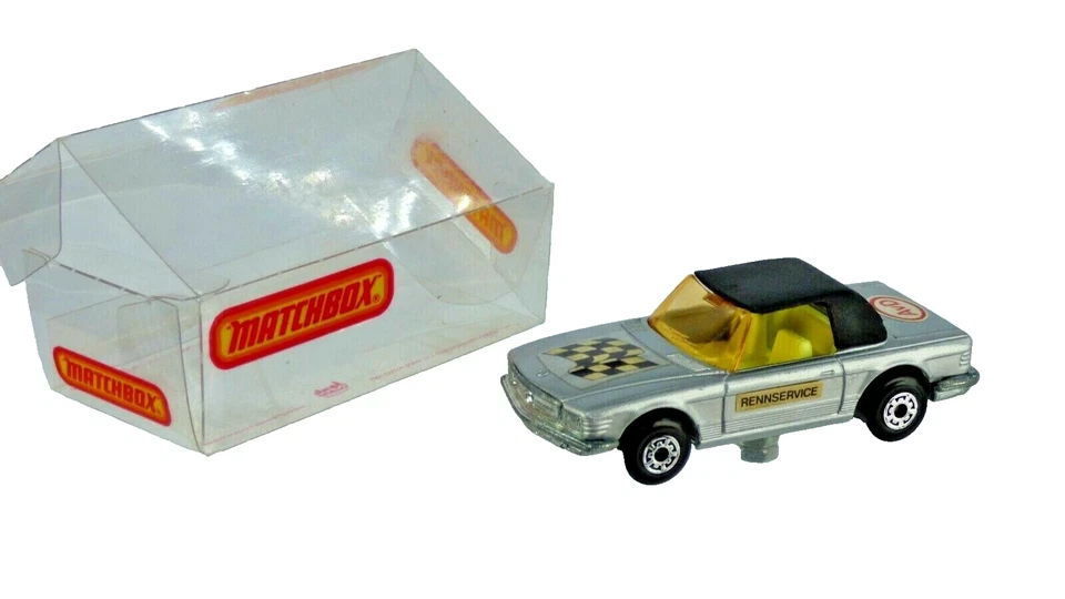 RENNSERVICE спичечный коробок Mercedes 350SL супербыстрый коллекционный немецкий игрушечный автомобиль винтажный - Изображение 3 из 4