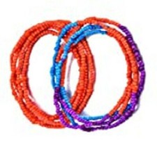 2 PC Handcrafted Waist Beads Jewelry African Bohemia Bracelets Anklet New 1316