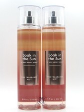 BATH  BODY WORKS SOAK IN THE SUN BODY MIST SPRAY 8 FL OZ LOT OF 2 PCS 