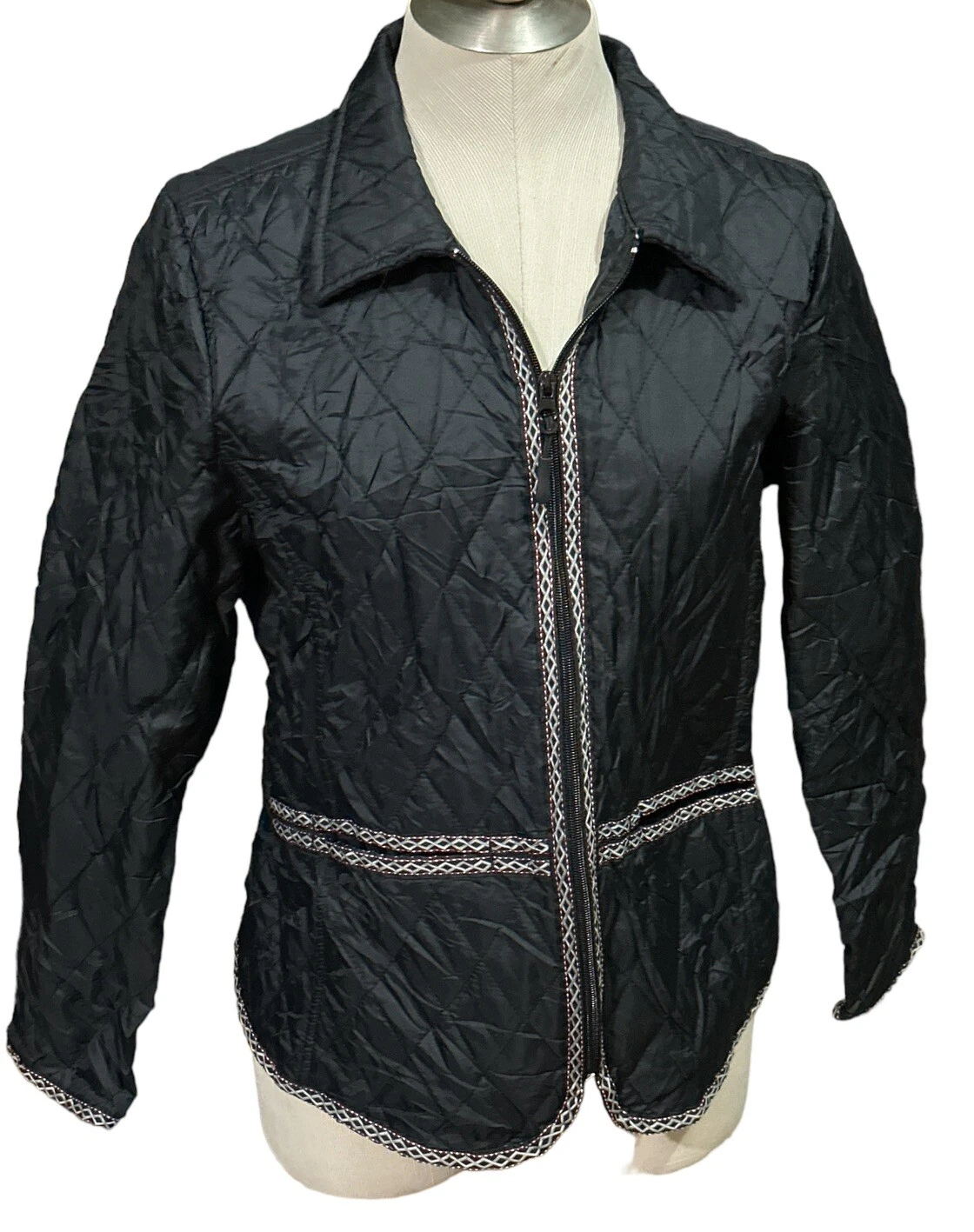 VETEMENTS Walls Authentic Ranch Wear giacca donna nera trapuntata dettagli taglia L usata in ottime condizioni