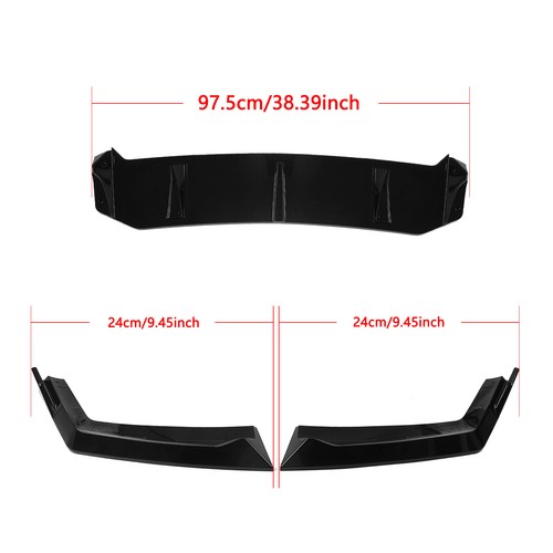 3pcs Front Bumper Spoiler Lip Bodykit For BMW 7 Series G70 M Tech 2024 Gloss BLK - Picture 5 of 23