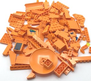 orange lego bricks