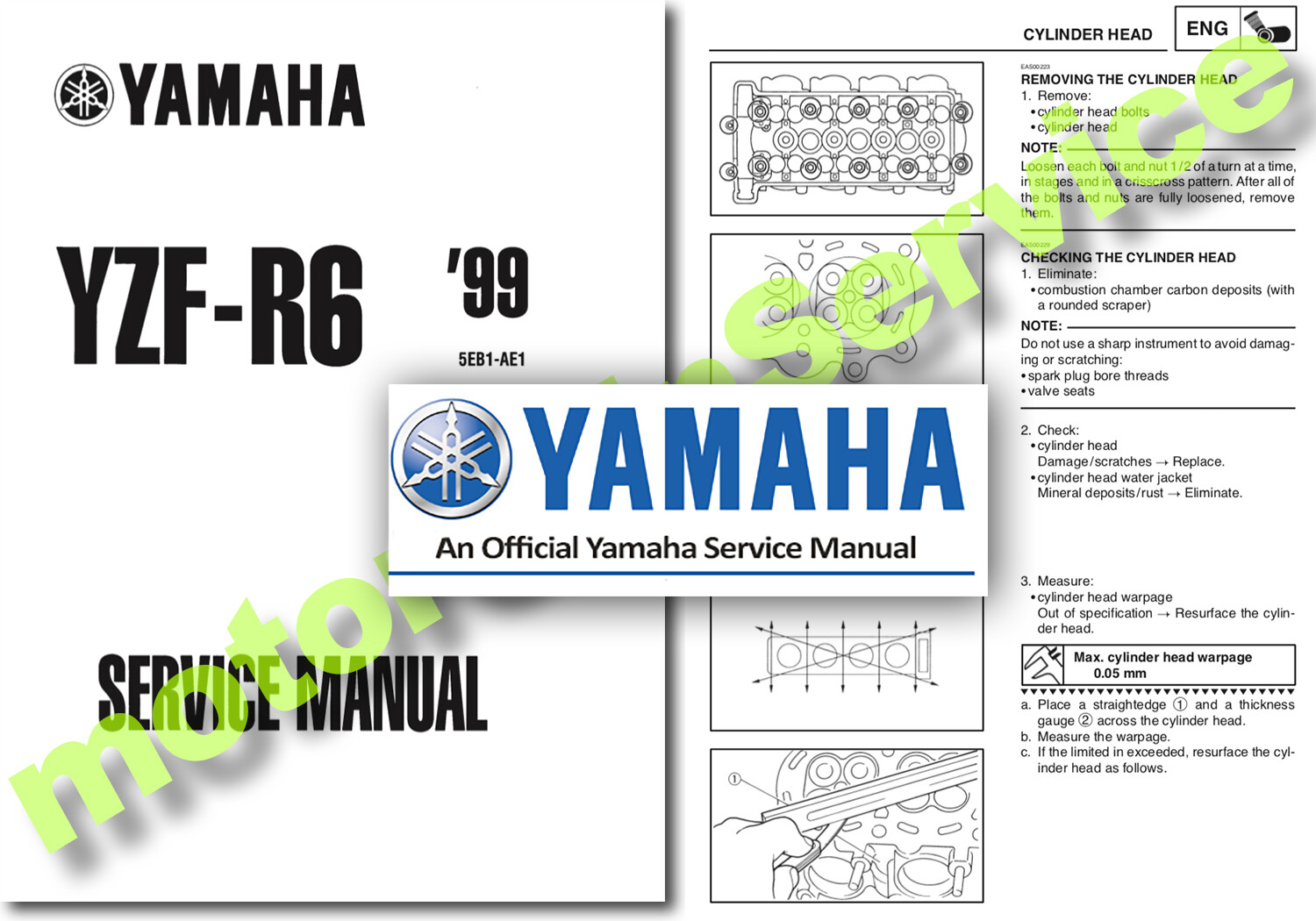 Yamaha YZF R6 Service Manual 1999 2000 2001 Workshop Shop YZF600 YZF-R6 | eBay