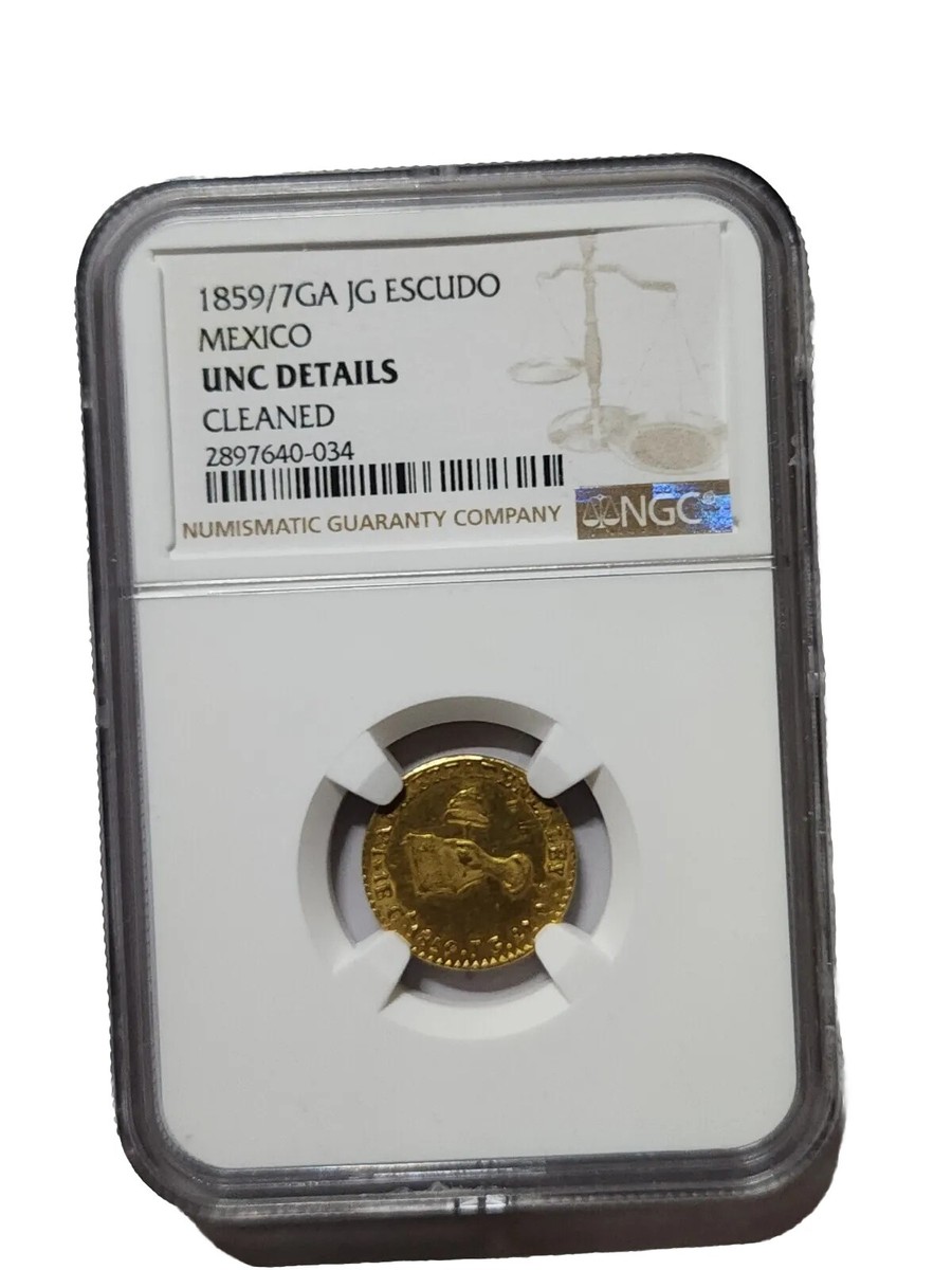 DYNASTY QUADS７GOLD 1859/7-GA JG Mexico Gold Escudo NGC UNCIRCULATED DETAILS | eBay