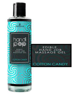 Edible Hand Job Massage Gel Lotion Lube Handipop - Cotton Candy 4.2oz