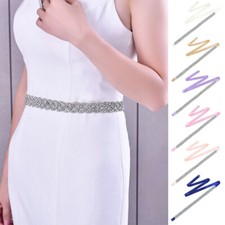 Rhinestone Bridal Belt Bridal Sash Wedding Crystal Belt for Wedding Prom Dress -