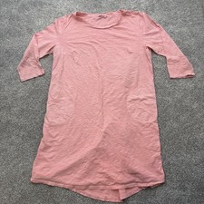 Fresh Produce Dress Womens 1X Pink Pockets Coastal Grandma Lagenlook Cotton USA