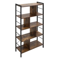 HOMCOM Industrial Storage Shelf Bookcase Closet Floor Standing Display Rack
