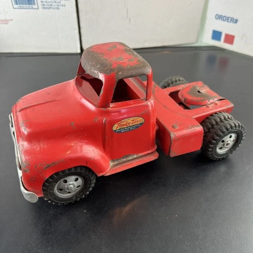 New ListingVintage Tonka Pressed Steel Semi Tractor Truck Cab Red Mound Minn Toy 1950s-