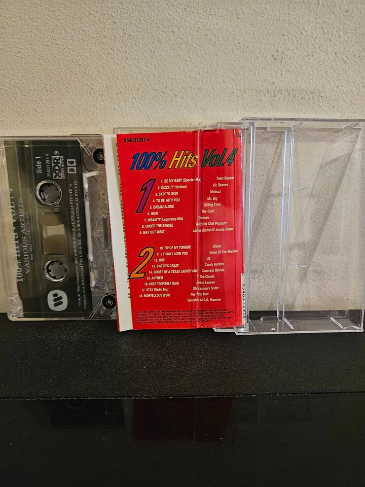 100% HITS VOL. 4 Various Artists 1992 CASSETTE TAPE POP ROCK CANDY HARLOTS - Image 2 of 4