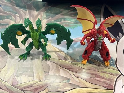 Bakugan Dragonoid (Red) Collector Figure + Nillious Collector Figure