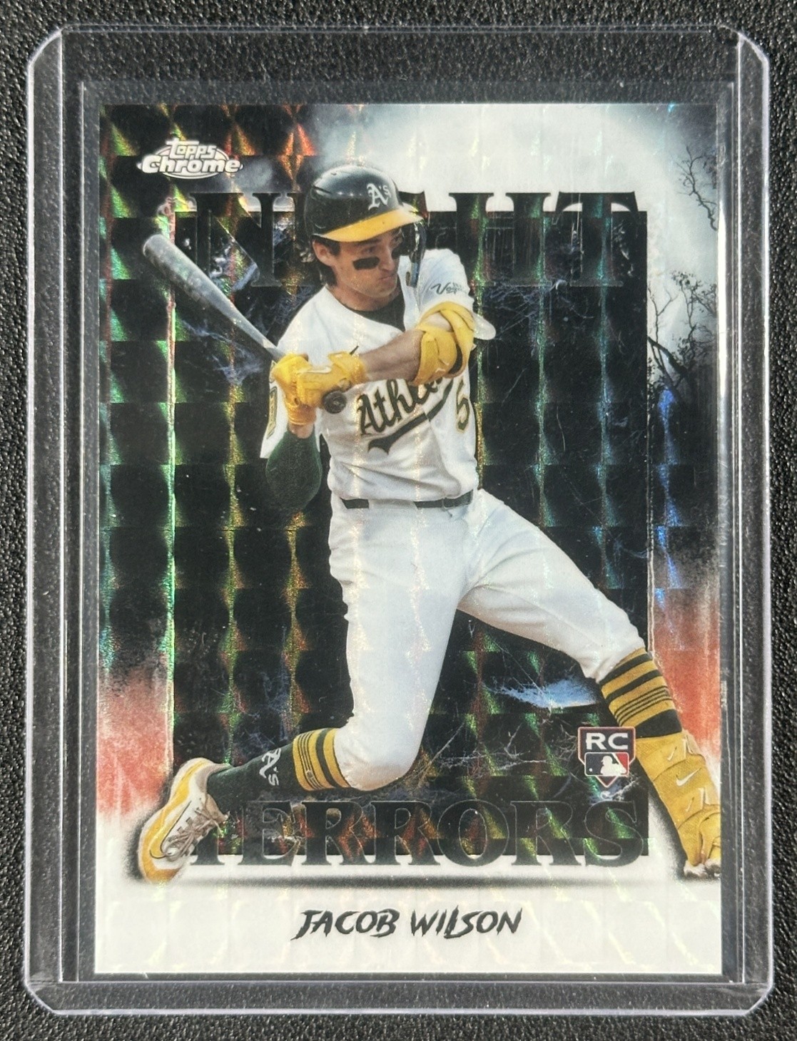 JACOB WILSON 2025 TOPPS CHROME UPDATE NT-11 NIGHT TERRORS GEOMETRIC REFRACTOR RC