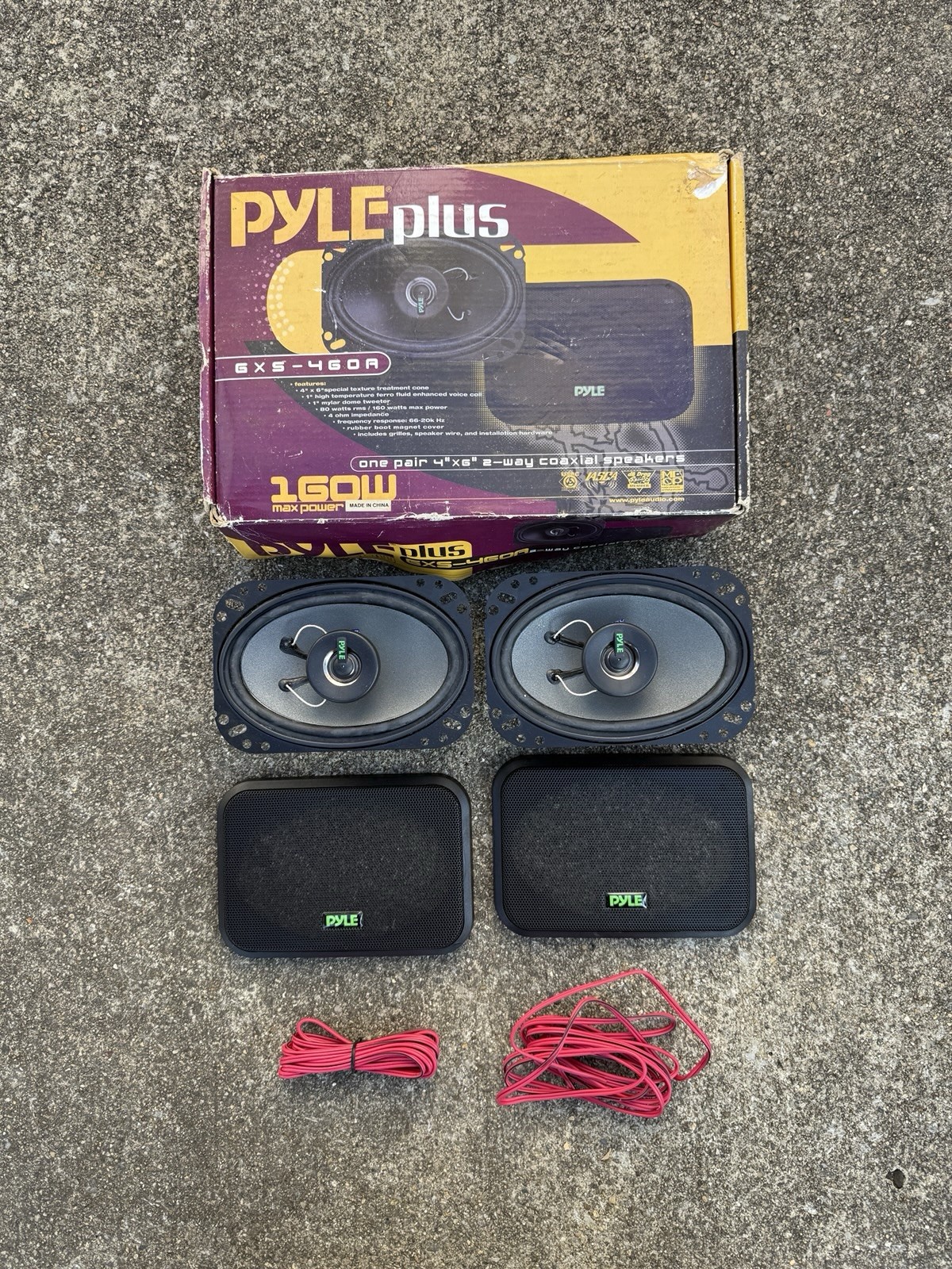Pyle Plus GXS-460R Car Speakers Pair, 160 Watts Max, 2-way, 