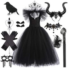 Enchanting Black Witch Costume Dress for Girls - Party Perfect