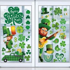 St Patricks Window Clings Shamrock