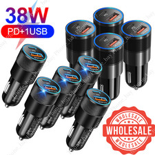 38W USB Type-C PD Car Charger Fast Charge Adapter Cigarette Lighter Socket Lot