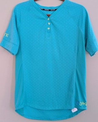 Dakine Henley Short Sleeve Cycling Jersey Teal Womens Size Medium